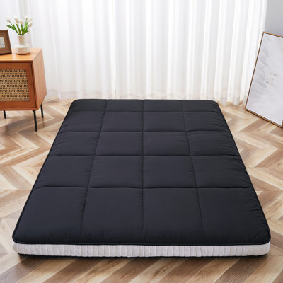 Foldable Floor Mattress, Guest Bed with Foam Filling, Space-Saving Sleeping Mat, Single/Double