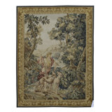 Wool Abstract Area Rug in Green