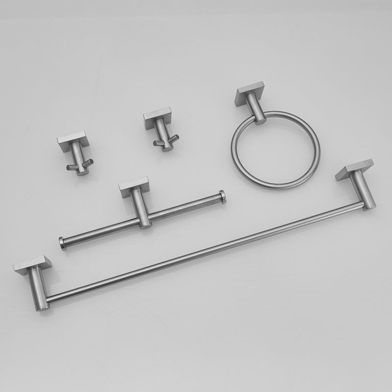1 5 - Piece Bathroom Hardware Set, Brushed Nickel