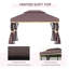 Auvents et abris de jardin en aluminium durable avec double toit, conception élégante de café pour le divertissement dans la cour
