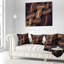 Magnifique Oreiller Motif Tressage Métallique Abstract