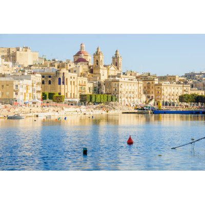 Hargrave Senglea Harbor At Sunset - Wrapped Canvas Print