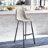 Upholstered Counter Stool with Metal Frame-619517689