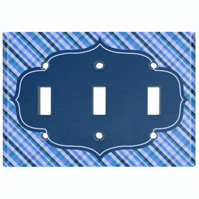Couvercle de prise de courant en métal (cadre à pique-nique bleu - bascule simple)