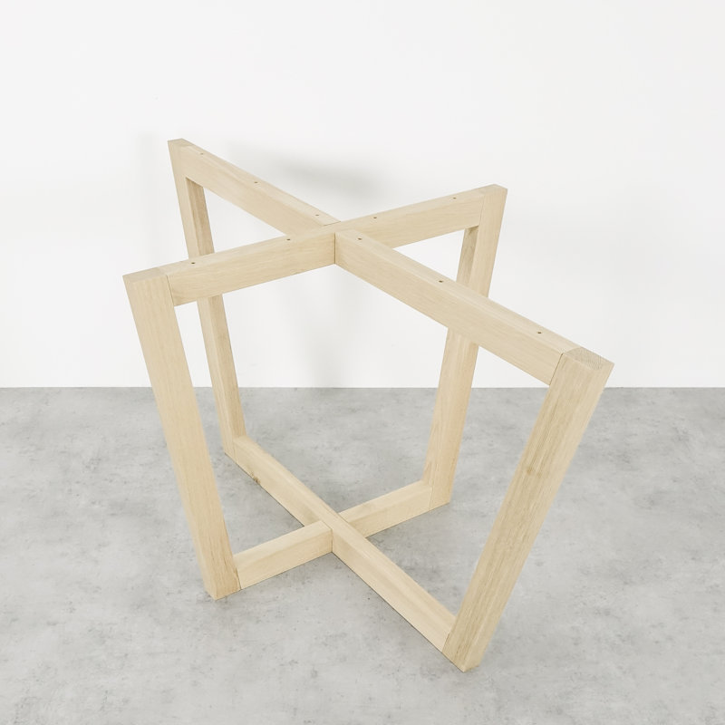 Solid Wood Table Leg, 71cm H x 80cm W x 170cm D, Unfinished