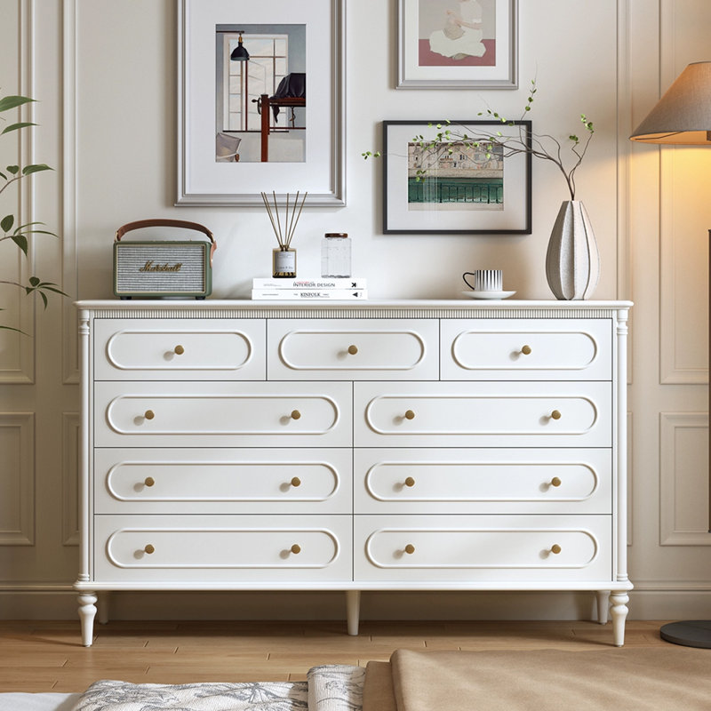 Armoire d'appoint en bois manufacturé blanc massif