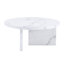 Une table basse à motif circulaire en matériau MDF, une table centrale de 31,4 pouces et une table basse moderne