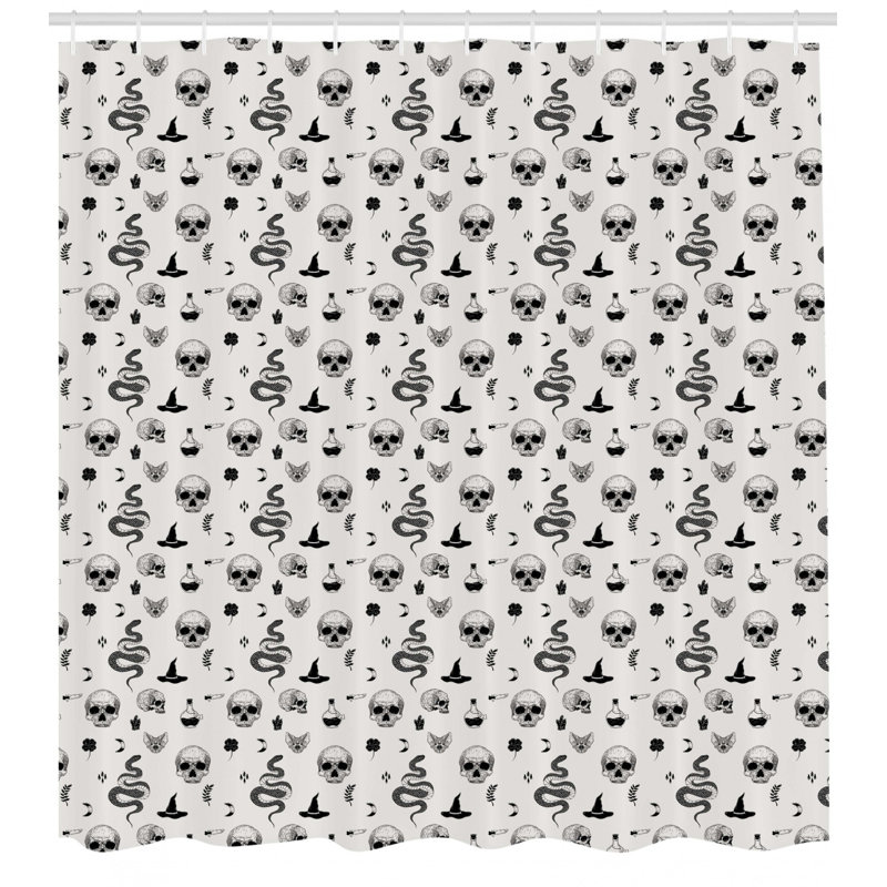 Shower Curtain with Hooks Included, 70" H x 69" W