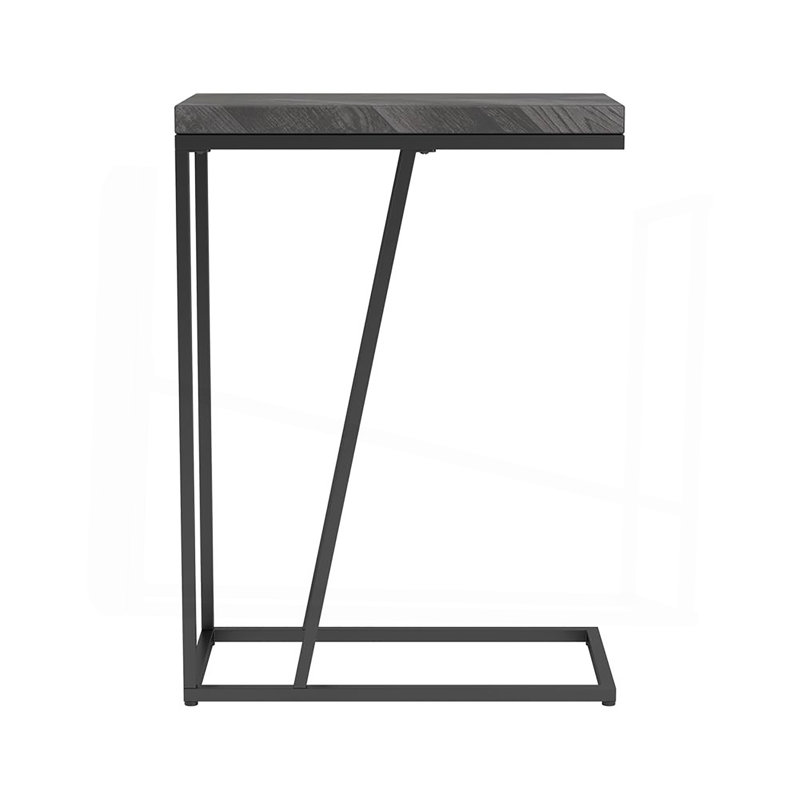 Table d'appoint Herringbone And Sandy, H 25 po x L 10 po x l 18 po, Gray