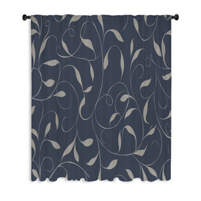 Floral Pattern Art Blackout Filters Out A Lot Of Light Curtain Single Panel