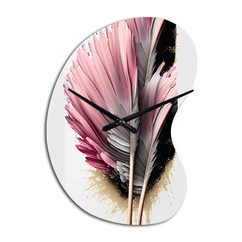 Marcin Gerbera, fleurs hyperréalistes en forme de V - horloge murale en forme de gerbera, Grand