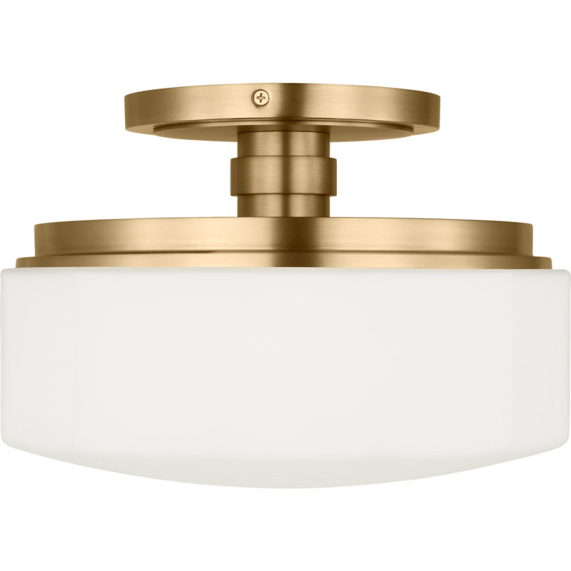 1 - Light Flush Mount, Estate Brass