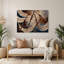 Art mural en métal beige-1319111779