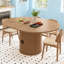 Table de salle à manger extensible de 43,3 po à 59 po pour 4-6, table de salle à manger extensible de style campagnard moderne avec base en bois pour cuisine-1334487830