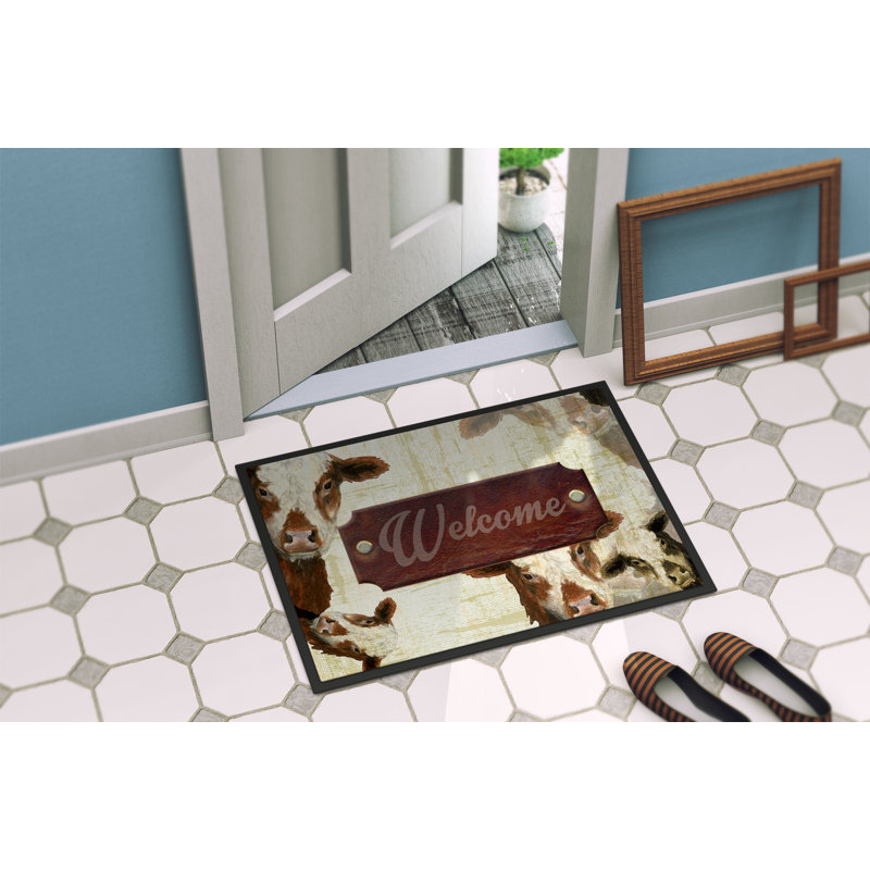 Derica Non-Slip Indoor Doormat, Rectangle 1'6" x 2'3"