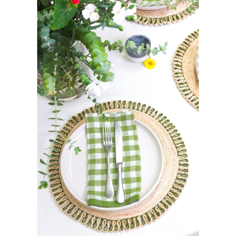 Alessandro Linen Square Napkins, Sky