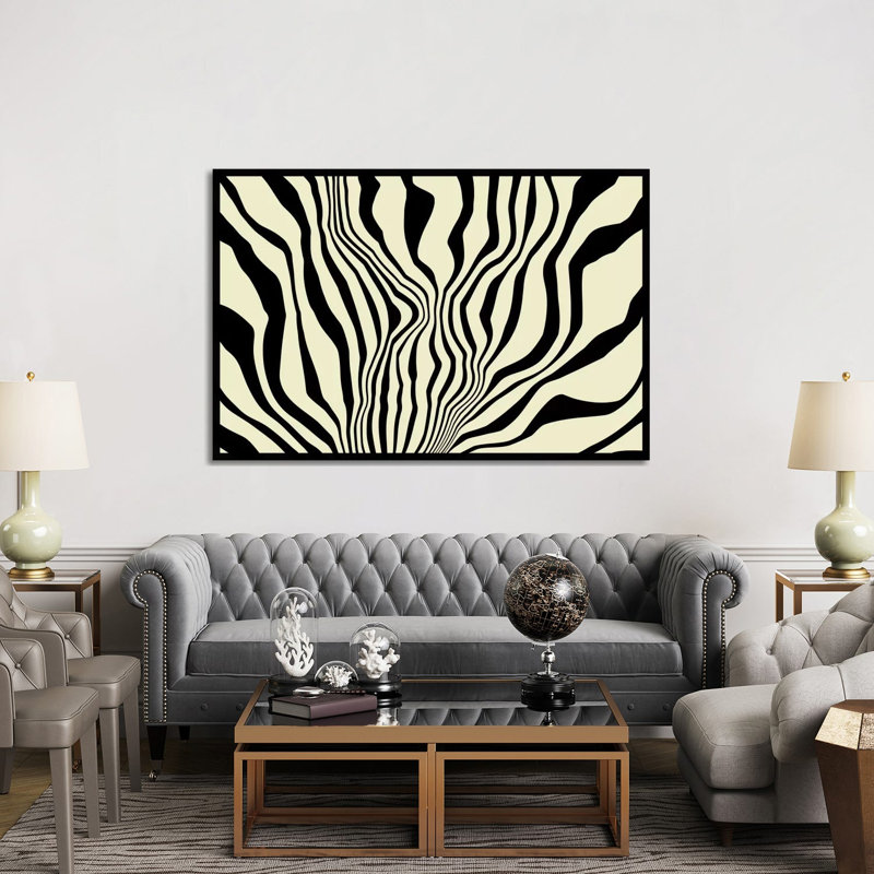 Modern Art - Zebra Print 1 Piece Wrapped Canvas Wall Art, 152.5 cm H x 101.5 cm W