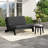 Polett Outdoor Conversation Set Solid Wood Group With Loveseat And Side Table-2735645-2735632