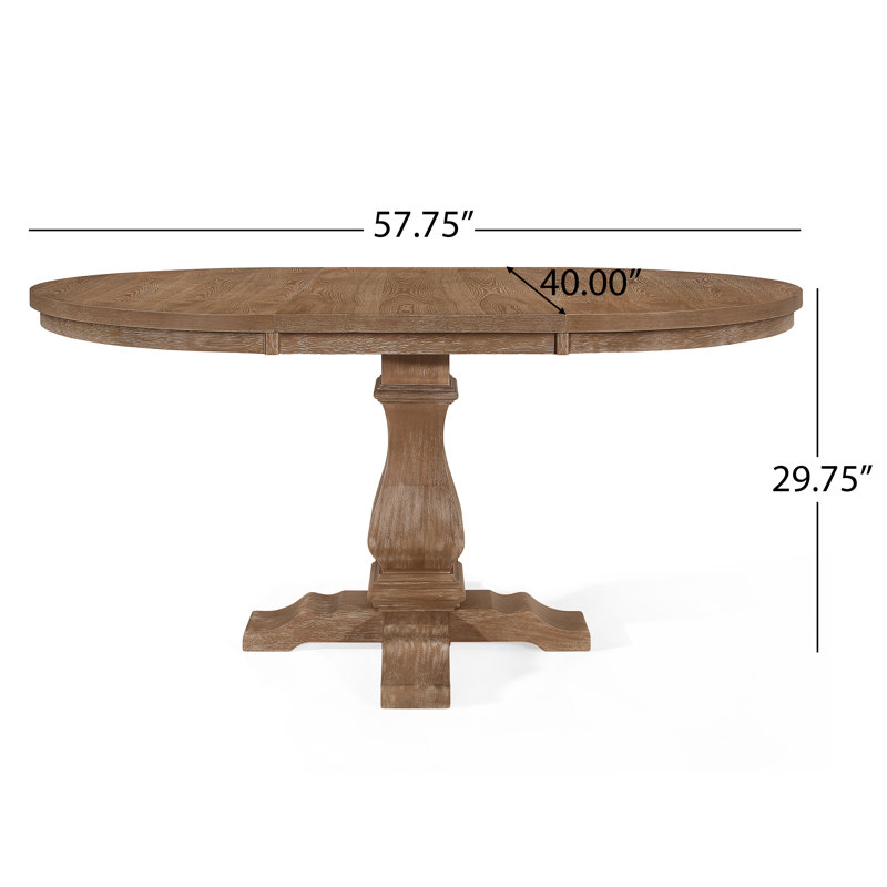 Burntwood 4 - Person Extendable Solid Wood Solid Wood Top Pedestal Dining Set