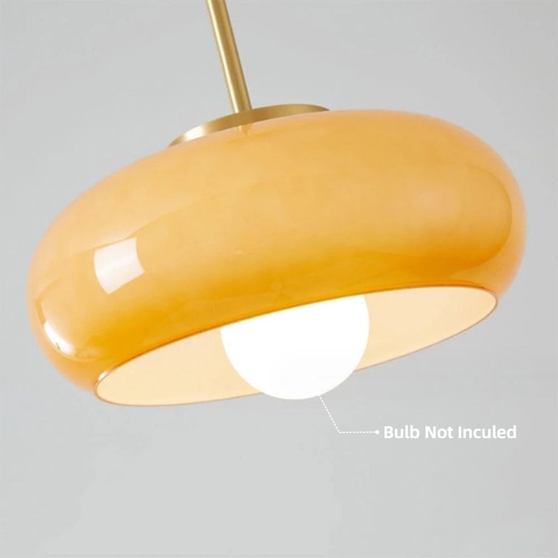 1 - Light Gold Pendant, Orange