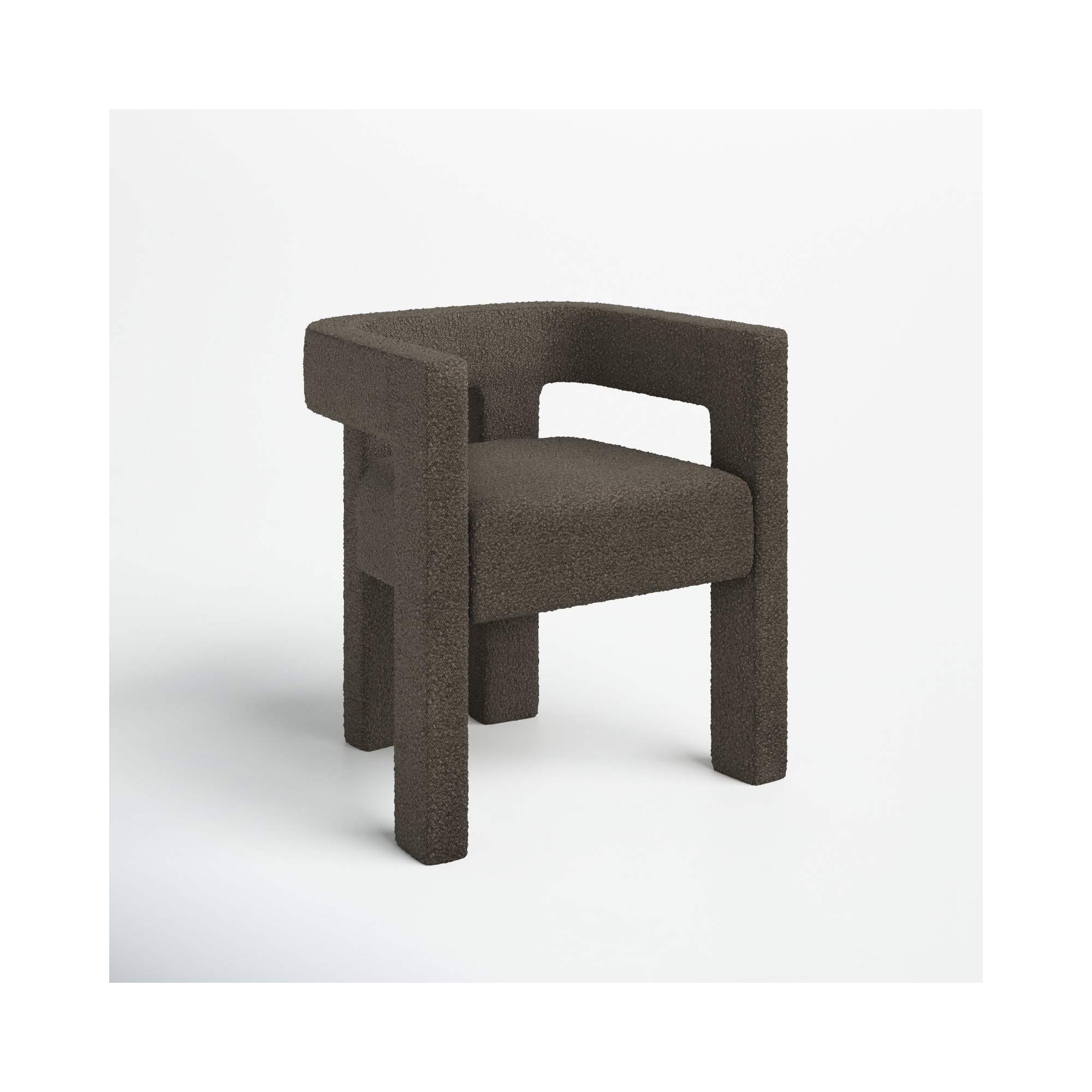 Cedernier Boucle Dining Armchair, Brown