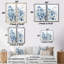 "Sureau", art traditionnel bleu sur toile-114691391-114691401-114691404