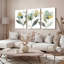 Ensemble de 3 tableaux muraux sur toile tendue, motif bouquet floral aquarelle-823289114