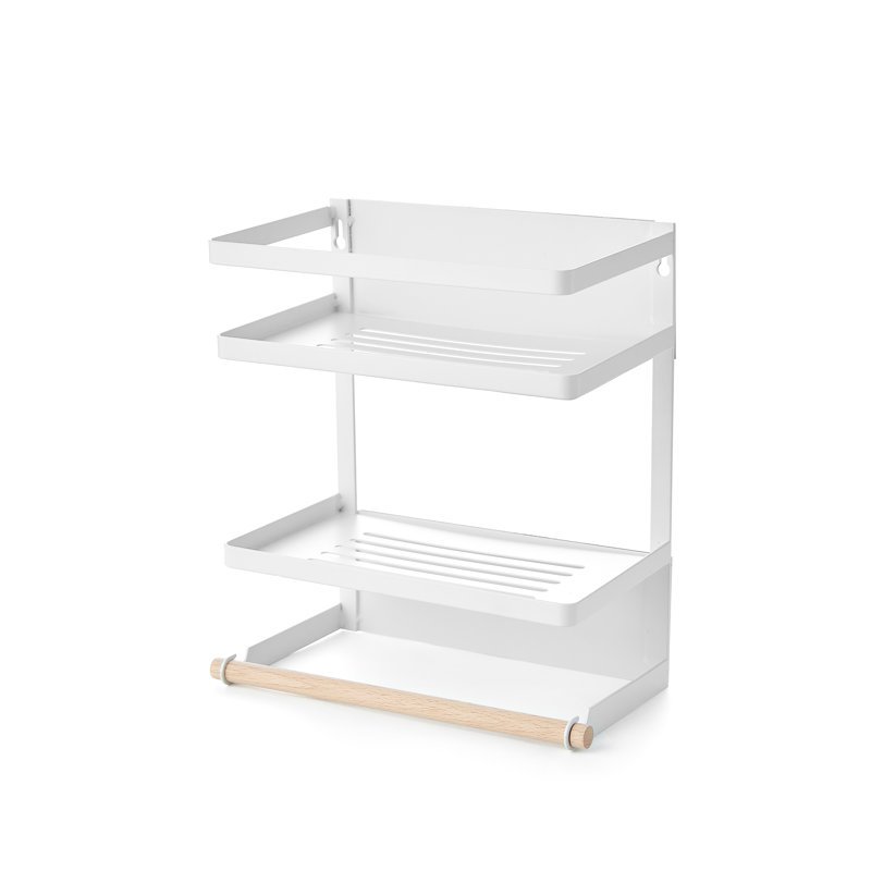 Tablettes de rangement magnétiques pour réfrigérateur H 12,4 po x l 9,8 po x P 5,9 po Suprima, Blanc