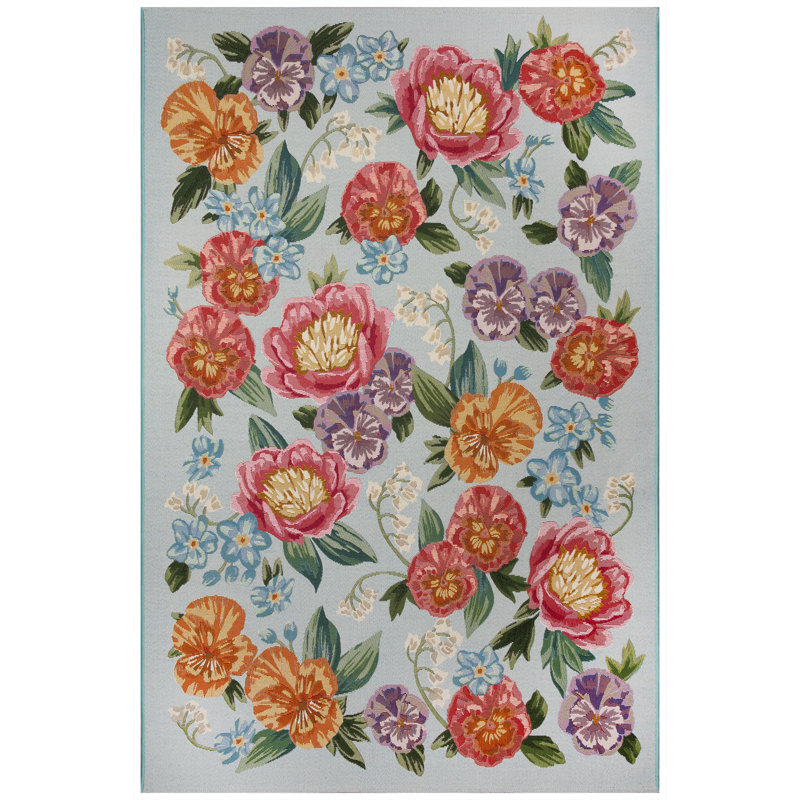 Kincaid Secret Garden Indoor/Outdoor Area Rug, Rectangle 6'6" x 9'4"