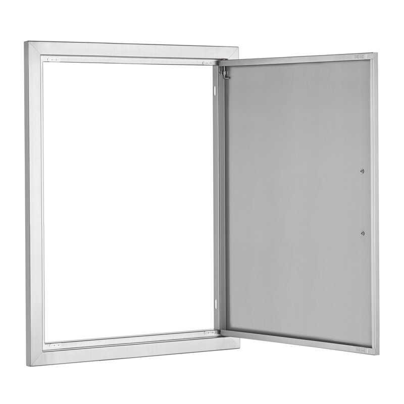 Armoire encastrée d'extérieur avec charnière réversible 20 po x 27 po en acier inoxydable pour barbecue