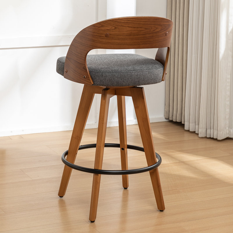 Colley Modern Swivel Bar Stool, Grey, Counter Stool (68.6cm Seat Height)