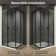 Corner Shower Enclosure 36 In.d X 36 In. W X 72 In. H, Double Sliding Corner Shower Door With 1/4 In. Tempered Glass, Sliding Shower Enclosure In Black