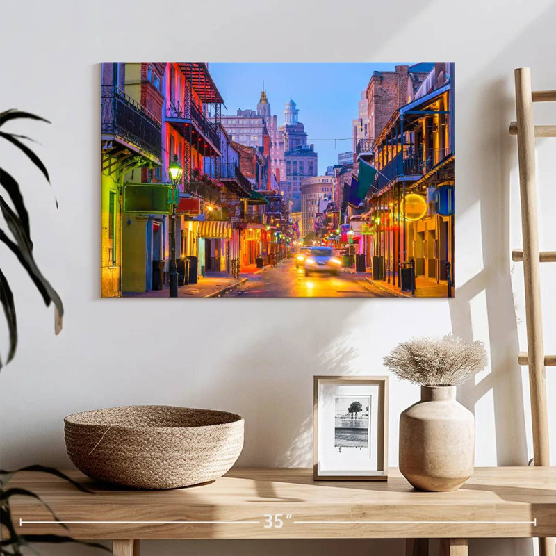 Nouvelle-Orléans, reproduction sur toile, H 16 po x l 24 po x P 1,25 po