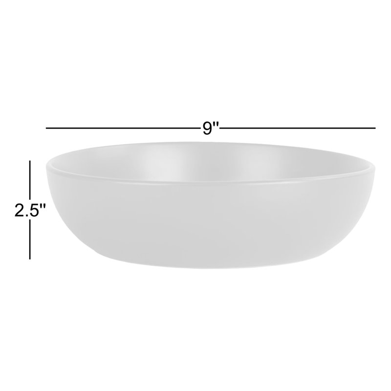 Wazee Matte Serving Bowl, Black