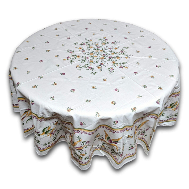 Nappe ronde 100% coton Floral