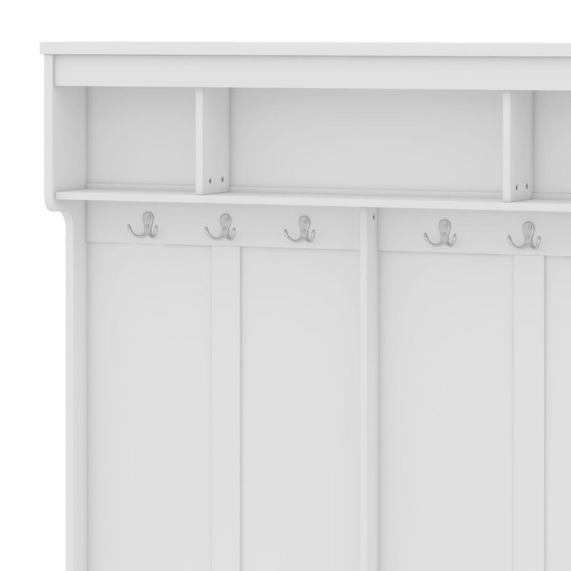 Portemanteau avec casiers à chaussures, Blanc