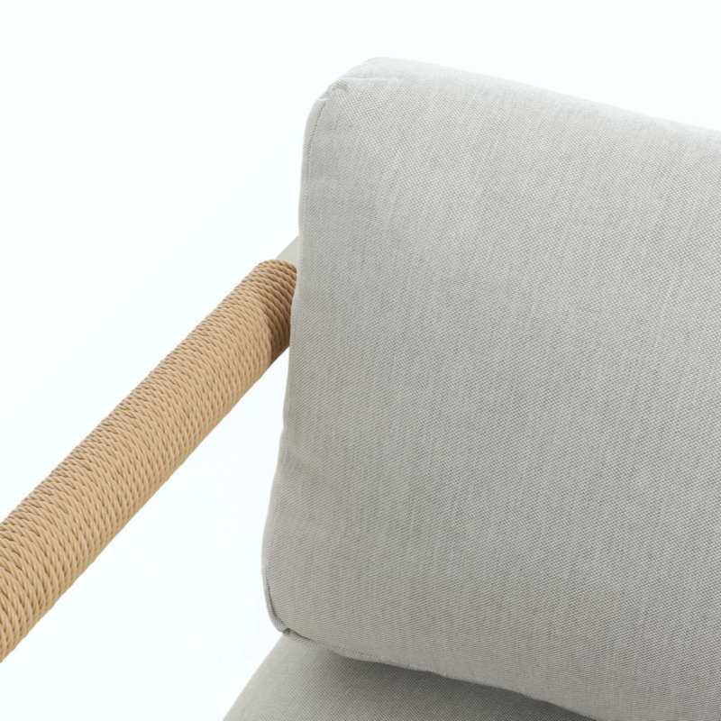 Fauteuil d'extérieur en aluminium avec coussins épais