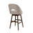 Cy Solid Wood Upholstered Counter Height Or Bar Height Swivel Barstool With Fabric Seat - Set Of 4-1336183463-1336183461