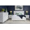 Grand lit de rangement tapissier blanc pur Summerland