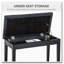 Banc de piano avec coussin rembourré en similicuir et capitonnage à boutons