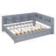 Lit de jour double avec 2 tiroirs, lit de jour avec tablette de rangement et ports de chargement USB, lit de jour-912492989