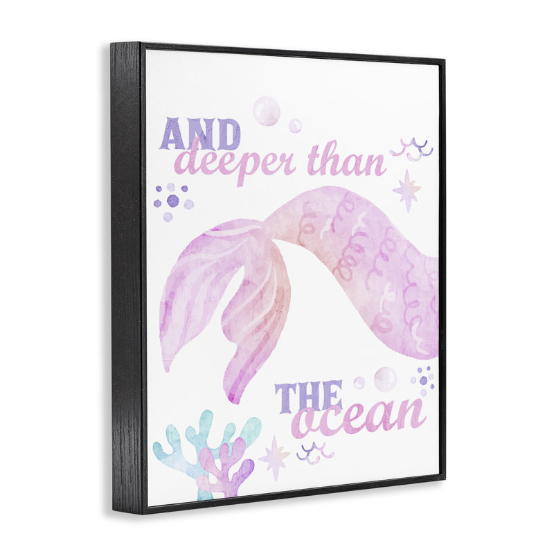 «Deeper Than The Ocean», estampe numérique, conception de Kim Allen, H 14 po x l 11 po, Giclée encadrée noir minuit