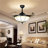 42" 4 - Blade LED Traditional Retractable Blades Ceiling Fan with Remote Control and Light Kit Included