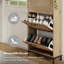 Lena Rattan Shoe Storage Cabinet