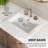 Los Flexi White Drop In Bathroom Sink Ceramic Rectangular with Faucet Hole & Overflow-114023052-114023055