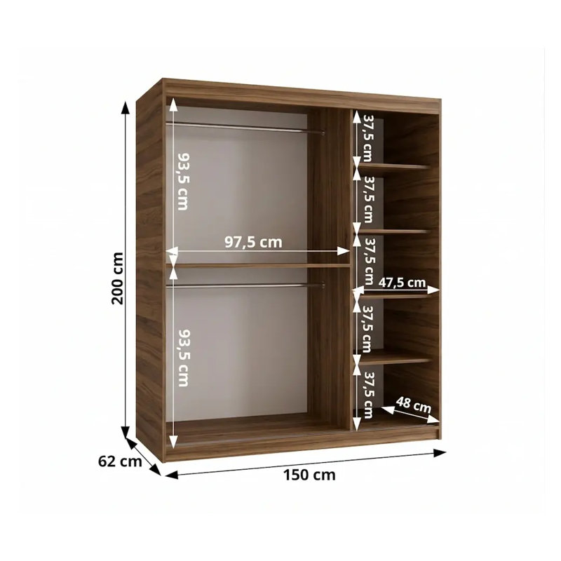 Blome Laminate Board Wardrobe