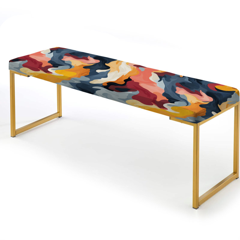 Artistic Expression - Banc rembourré or camouflage