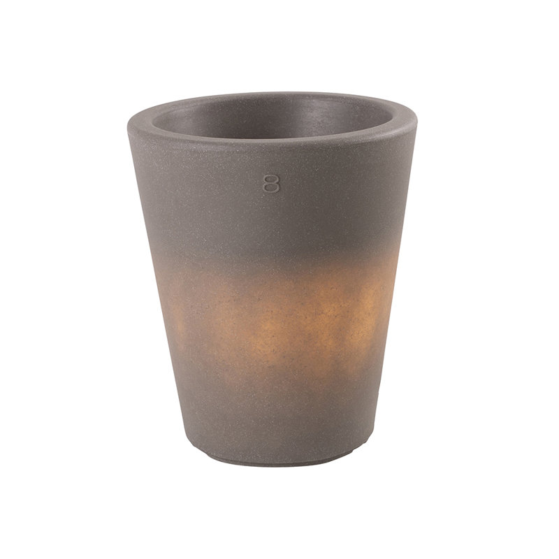 Vita Pot Planter, 39cm H x 34cm W x 34cm D, Taupe