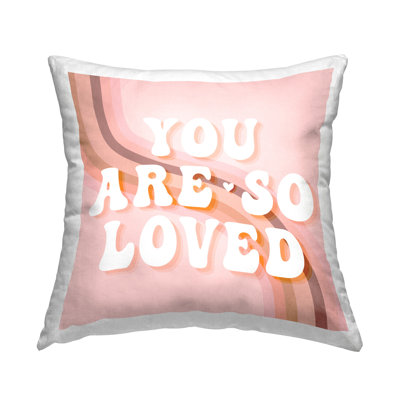 Coussin You Are Loved Retro par Rainbow