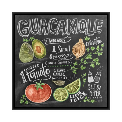 «Guacamole Recipe» par Lily & Val, reproduction sur toile tendue